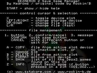 Sega Saturn Dezaemon2 - Dezaemon 2 Save Game Manager by Madroms - デザエモン２ セーブゲームマネージャ - Madroms - Screenshot #9