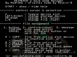 Dezaemon 2 Save Game Manager by Madroms - デザエモン2 セーブゲームマネージャ - Madroms - Screenshot #9 Sega Saturn Dezaemon2 - Dezaemon 2 Save Game Manager by Madroms - デザエモン2 セーブゲームマネージャ - Madroms - Screenshot #9