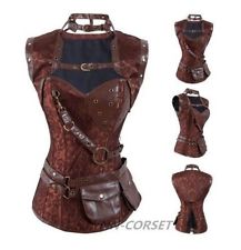 Sexy Lingerie Auction - BrownFaux Leather Boned Corset