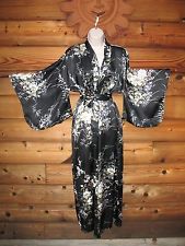 Sexy Lingerie Auction - Japanese Authentic 100% Silk Long Kimono Dressing Robe