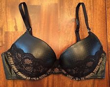 Sexy Lingerie Auction - Victorias Secret Very Sexy Faux Leather and Lace Push-Up Bra