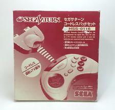 Sega Saturn Auction - Sega Saturn Wireless White Controller Pad Set
