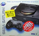 Sega Saturn Console - Sega Saturn - Video Game Sampler Enclosed (Sticker) - 3 Free Game Pack (Sticker) USA [MK-80008]