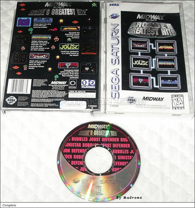Sega Saturn Game - Midway Presents Arcade's Greatest Hits (United States of America) [T-9703H] - Picture #1