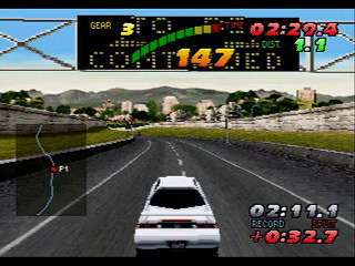 Sega Saturn Game - Nissan Presents Over Drivin' GT-R (Premium Pack S-20 Engine Tokusei Key Holder-tsuki) JPN [T-10615G] - オーバードライビング　ＧＴ－Ｒ　（プレミアムパック　Ｓ－２０エンジン特製キーホルダー　付き） - Screenshot #15