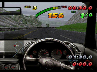 Sega Saturn Game - Nissan Presents Over Drivin' GT-R (Premium Pack S-20 Engine Tokusei Key Holder-tsuki) JPN [T-10615G] - オーバードライビング　ＧＴ－Ｒ　（プレミアムパック　Ｓ－２０エンジン特製キーホルダー　付き） - Screenshot #17