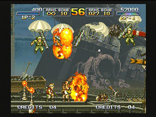 Sega Saturn Game - Metal Slug (Kakuchou Ram Doukon Okaidoku Set!!) (Japan) [T-3114G] - メタルスラッグ　（拡張ラム同梱「お買得セット」！！） - Screenshot #33