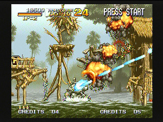 Sega Saturn Game - Metal Slug (Kakuchou Ram Doukon Okaidoku Set!!) (Japan) [T-3114G] - メタルスラッグ　（拡張ラム同梱「お買得セット」！！） - Screenshot #6