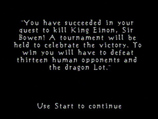 Sega Saturn Game - DragonHeart - Fire & Steel (United States of America) [T-8117H] - Screenshot #31