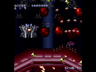 Sega Saturn Dezaemon2 - Areichalken -Hard mode- by IGK - Areichalken -Shooter mode- - 異形剣法 - Screenshot #25