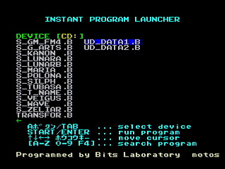 GBSS CD - Instant Program Launcher by Bits Laboratory - Screenshot #5 Sega Saturn Game Basic - GBSS CD - Instant Program Launcher by Bits Laboratory - Screenshot #5