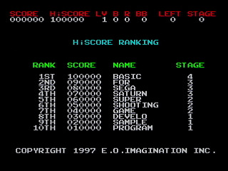 Lightning Gunner For Tech Saturn Original Version by E.O. Imagination Inc. - Screenshot #4 Sega Saturn Game Basic - Lightning Gunner For Tech Saturn Original Version by E.O. Imagination Inc. - Screenshot #4