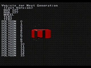 Vehicle for Next Generation (Test Version) by Kuribayashi - Screenshot #1 Sega Saturn Game Basic - Vehicle for Next Generation (Test Version) by Kuribayashi - Screenshot #1