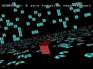 Sega Saturn Game Basic - 3 Axis Rotation Test (2) by Bits Laboratory - Screenshot #1
