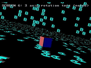 Sega Saturn Game Basic - 3 Axis Rotation Test (2) by Bits Laboratory - Screenshot #2