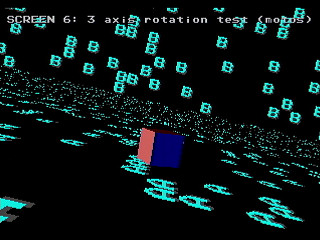 3 Axis Rotation Test (2) by Bits Laboratory - Screenshot #2 Sega Saturn Game Basic - 3 Axis Rotation Test (2) by Bits Laboratory - Screenshot #2