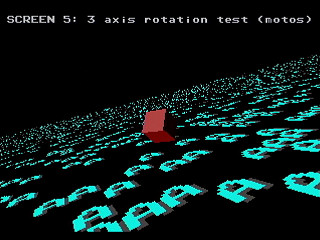 3 Axis Rotation Test by Bits Laboratory - Screenshot #1 Sega Saturn Game Basic - 3 Axis Rotation Test by Bits Laboratory - Screenshot #1