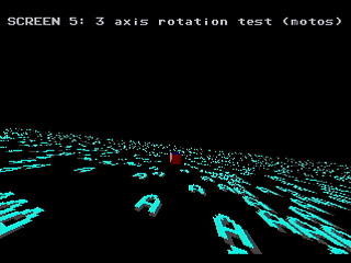 3 Axis Rotation Test by Bits Laboratory - Screenshot #2 Sega Saturn Game Basic - 3 Axis Rotation Test by Bits Laboratory - Screenshot #2