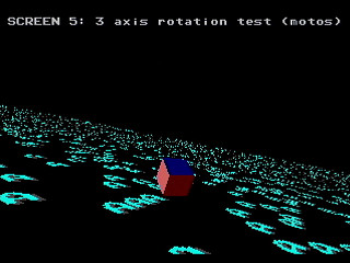 3 Axis Rotation Test by Bits Laboratory - Screenshot #3 Sega Saturn Game Basic - 3 Axis Rotation Test by Bits Laboratory - Screenshot #3