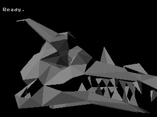 Sega Saturn Game Basic - Polygon TEST PROGRAM - dragon by Gary Brooks - Screenshot #2