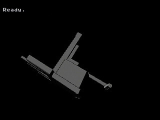 Sega Saturn Game Basic - Polygon TEST PROGRAM - forklift by Gary Brooks - Screenshot #1