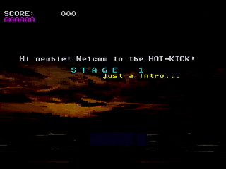Sega Saturn Game Basic - Hot Kick Start Ver0.11 by KinokoSoft / Gary Brooks - Screenshot #2