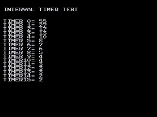 Sega Saturn Game Basic - Interval Timer Test 0 by Bits Laboratory - Screenshot #1