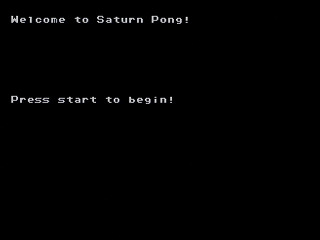 Sega Saturn Game Basic - Saturn Pong by Kangaeru Hito - Screenshot #1