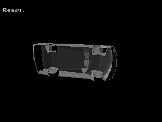 Sega Saturn Game Basic - Polygon TEST PROGRAM - sedan by Gary Brooks - Screenshot #1