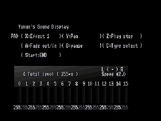 Sega Saturn Game Basic - Sound Display v02 by Yukun Software - Screenshot #2