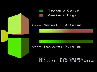 Texture Tsuki to Soudenai Polygon no Shoku no Chigai by Junk Box - Screenshot #3 Sega Saturn Game Basic - Texture Tsuki to Soudenai Polygon no Shoku no Chigai by Junk Box - Screenshot #3