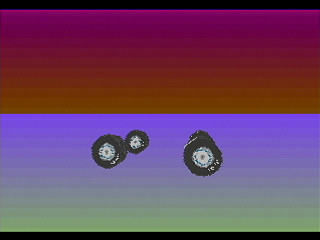 Sega Saturn Game Basic - Polygon Sample - tire02 by Yukun Software - Screenshot #1