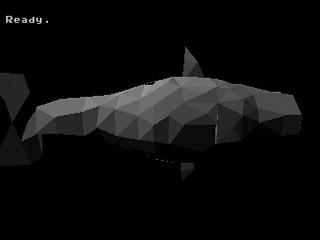 Sega Saturn Game Basic - Polygon TEST PROGRAM - whale by Gary Brooks - Screenshot #2