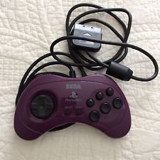 Sega Saturn Auction - Official Sega Saturn Control Pad Darkstalkers Purple for Playstation 2