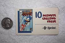 Sega Saturn Auction - Sega Saturn Sonic Extreme Phone Card 10 Minutes Sprint