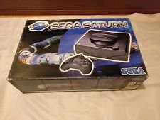 Sega Saturn Auction - Sega Saturn Black Console PAL boxed and games