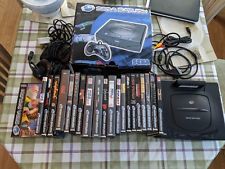 Sega Saturn Auction - Boxed PAL Sega Saturn Black Console Bundle over 20 games