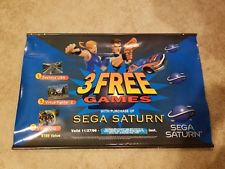 Sega Saturn Auction - Sega Saturn 3 Free Games Store Display Banner 35 1/2 x 23