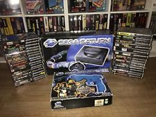 Sega Saturn Auction - PAL Sega Saturn Black Console with games
