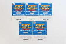 Sega Saturn Auction - Lot of 5 Sega Saturn Knami Get the Soft Campaign Scratch Card Unscratched