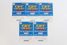 Sega Saturn Auction - Lot of 5 Sega Saturn Knami Get the Soft Campaign Scratch Card Unscratched
