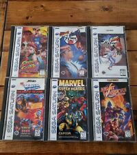 Sega Saturn Auction - Sega Saturn Lot of 6 US Games CIB Marvel, Street Fighter, Alpha 2, Xmen and more