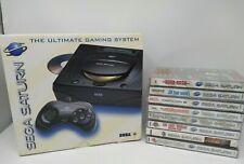 Sega Saturn Auction - NEW unused original SEGA SATURN console system and 8 factory sealed games bundle