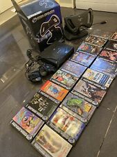 Sega Saturn Auction - PAL Sega Saturn console bundle with 18 games and steering wheel