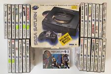 Sega Saturn Auction - Sega Saturn console + 28 games lot