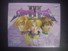 Sega Saturn Auction - Shining Force III Premium disc JPN