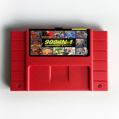 Retrodeals - 900 in 1 Multi Cartridge 16Bit Retro Game Console for SNES PAL NTSC High Quality