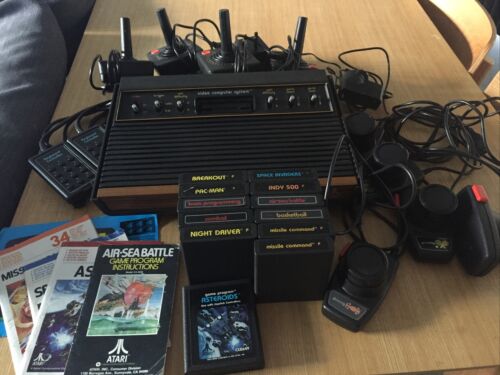 Retrodeals - Atari 2600 Original Woody Console Bundle With 11 Games Joblot - PAL Controllers