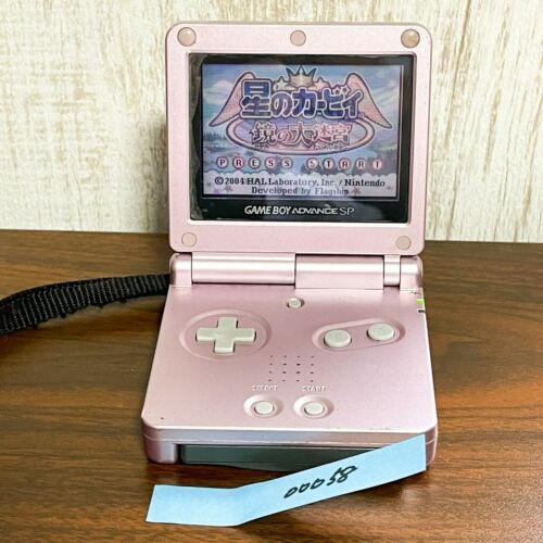 Retrodeals - GameBoy Advance Nintendo GBA SP Japan Console Handheld AGS001 Pearl Pink 000058