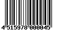 Sega Saturn Database - Barcode (EAN): 4515978000045
